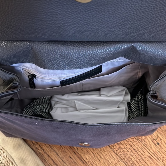 Rebecca Minkoff Medium Keith Suede and Leather Satchel- Grey - Picture 5 of 5